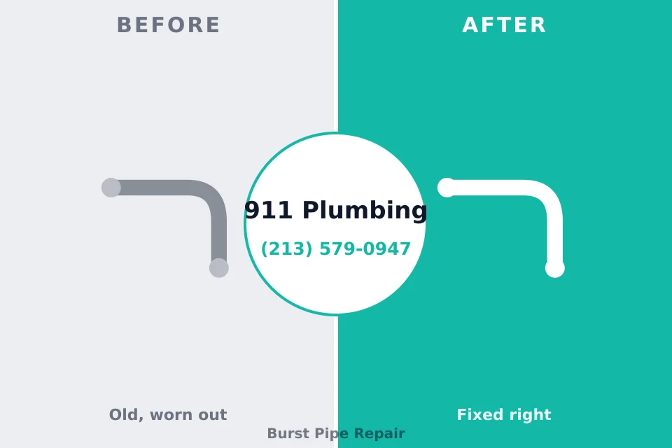 Before and after: plumbing company Cedarhurst, NY